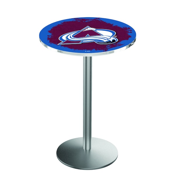 42" Stainless Steel Colorado Avalanche Pub Table
